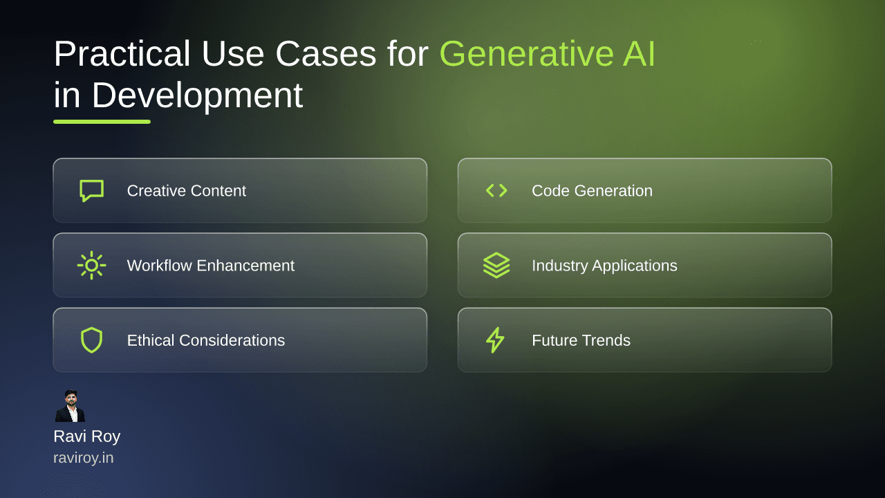 Unleashing Creativity: Practical Use Cases for Generative AI in Development