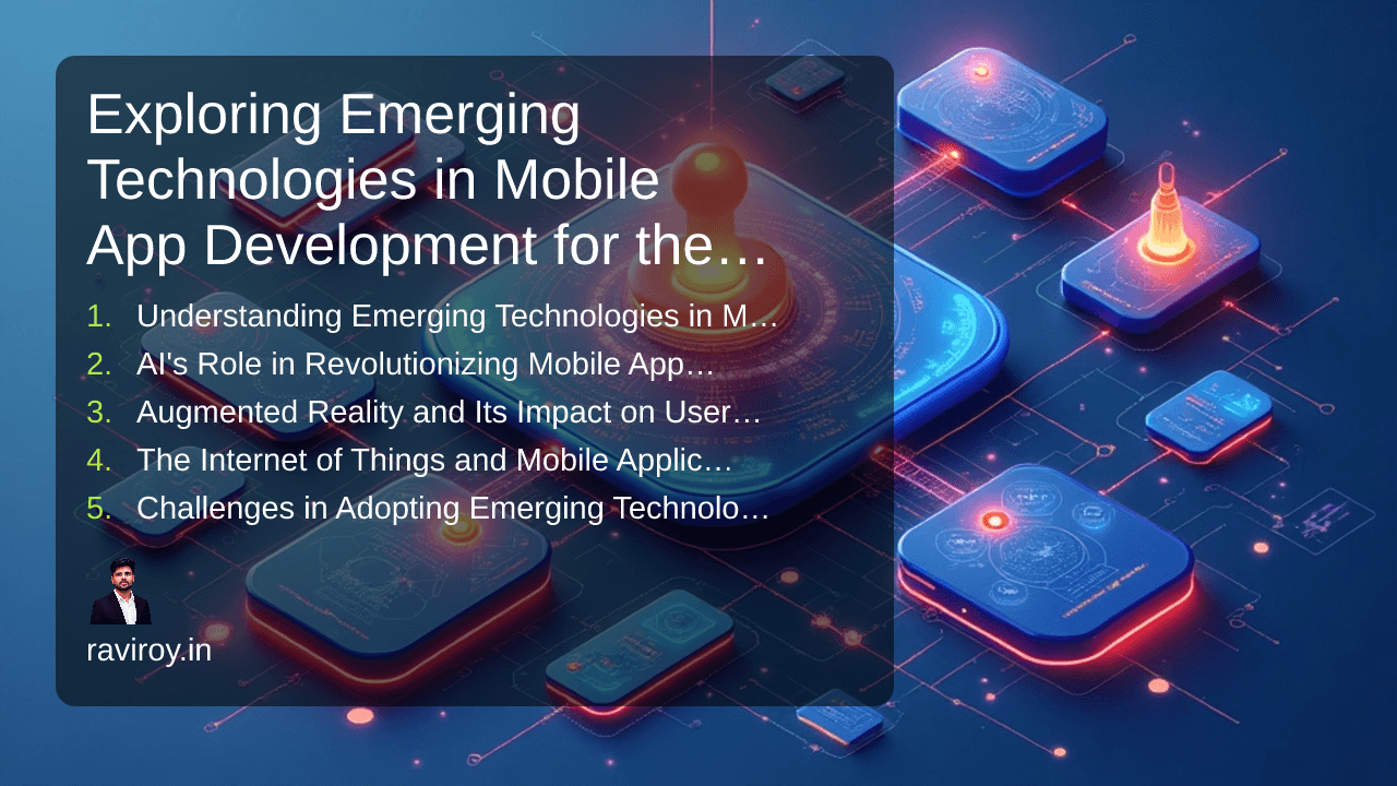 Exploring Emerging Technologies in Mobile App Development for the Future