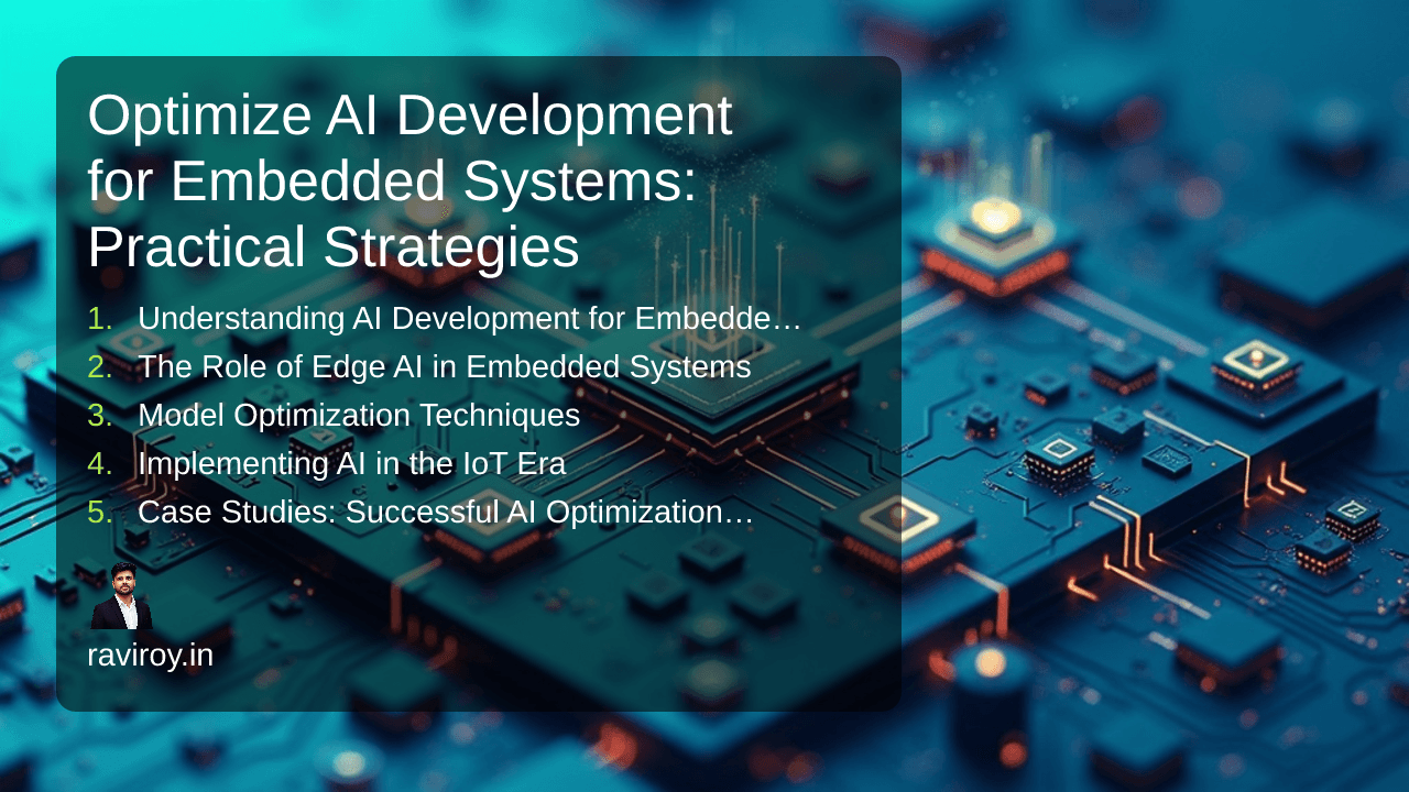 Optimize AI Development for Embedded Systems: Practical Strategies
