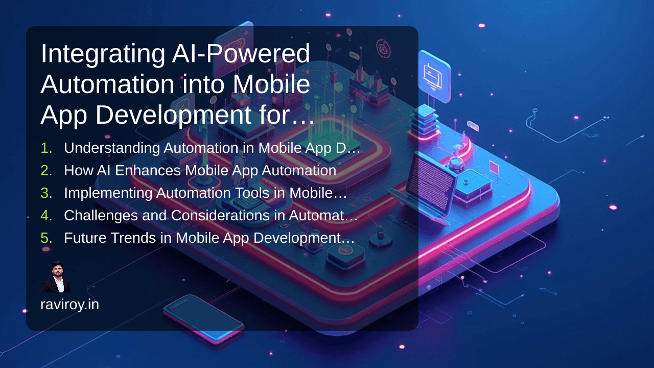 Integrating AI-Powered Automation into Mobile App Development for Efficiency