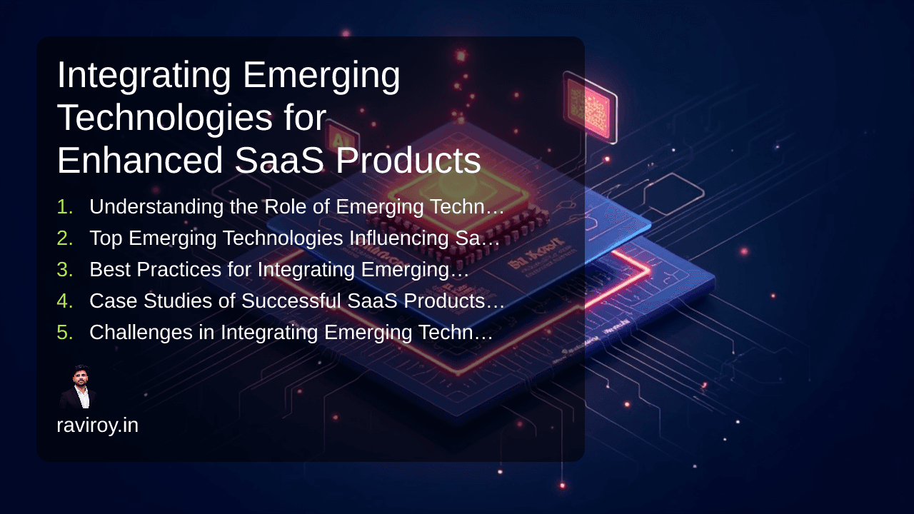 Integrating Emerging Technologies for Enhanced SaaS Products